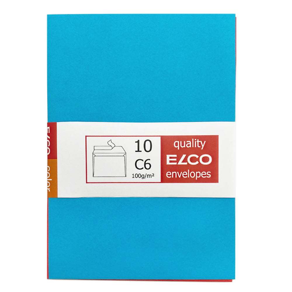 C6 Envelopes - Assorted Coloured 10pk