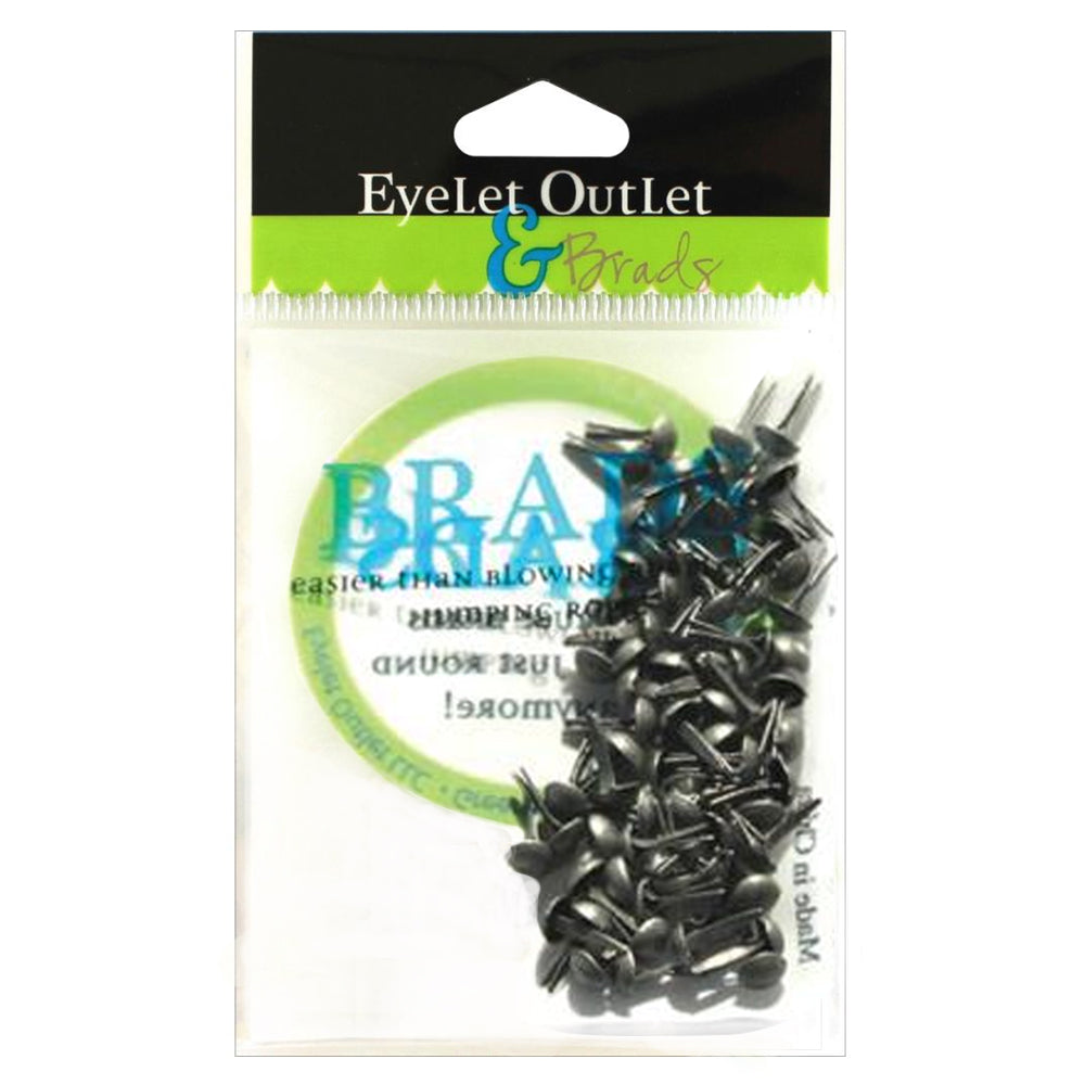 Eyelet Outlet Brads - Mini Round  Brushed Silver