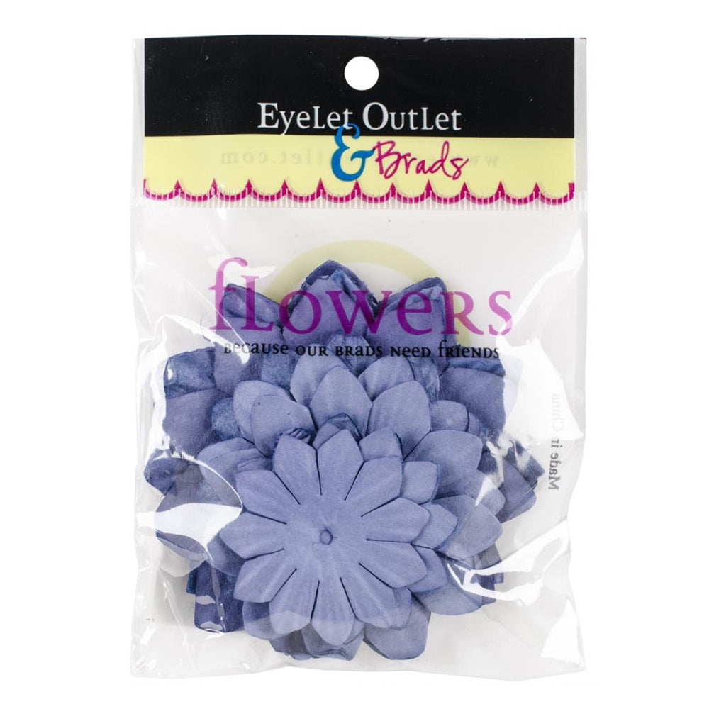 Eyelet Outlet Paper Flowers Faded Purple - Mixed sizes
