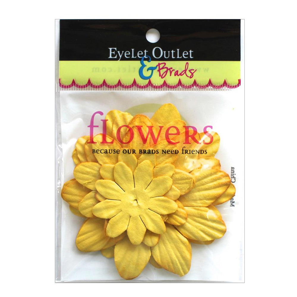 Eyelet Outlet Paper Flowers - Yellow