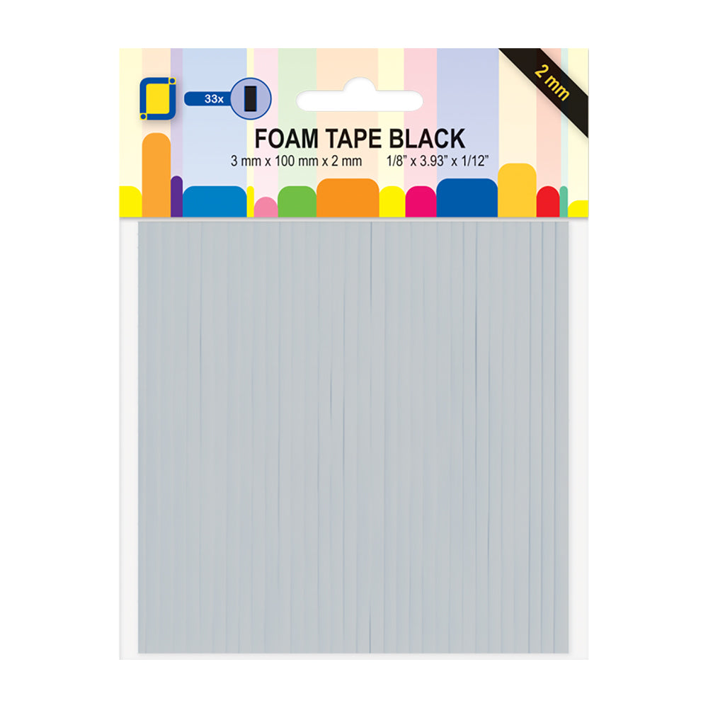Foam Strips - Black - 2mm Thick - Jeje Products