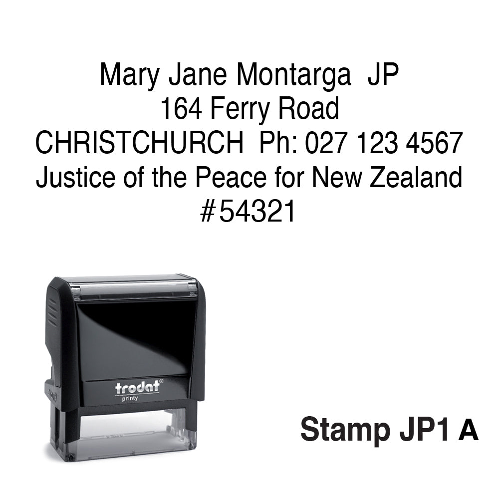 Justice of the Peace - Custom Name Rubber Stamp - JP1 A