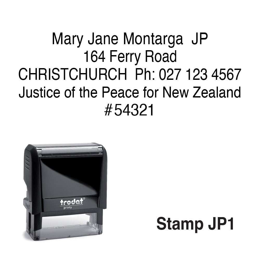 Justice of the Peace Name Stamp - Stamp JP1