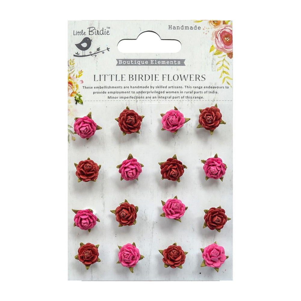 Little Birdie Handmade Paper Flowers - Micro Roses - Candy Mix