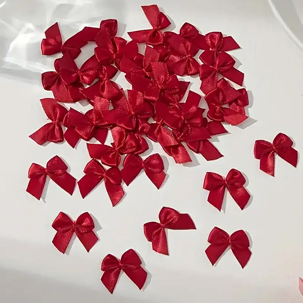 Montie's Craft Supplies Mini Bows - Deep Red