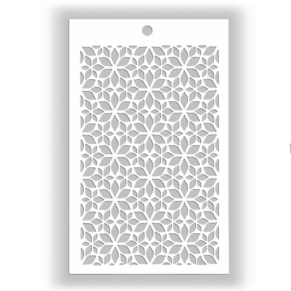 Montie's Craft Supplies Stencil- Floral Pattern