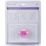 Multicraft Clear plastic block with handle Set of 3 - CS002