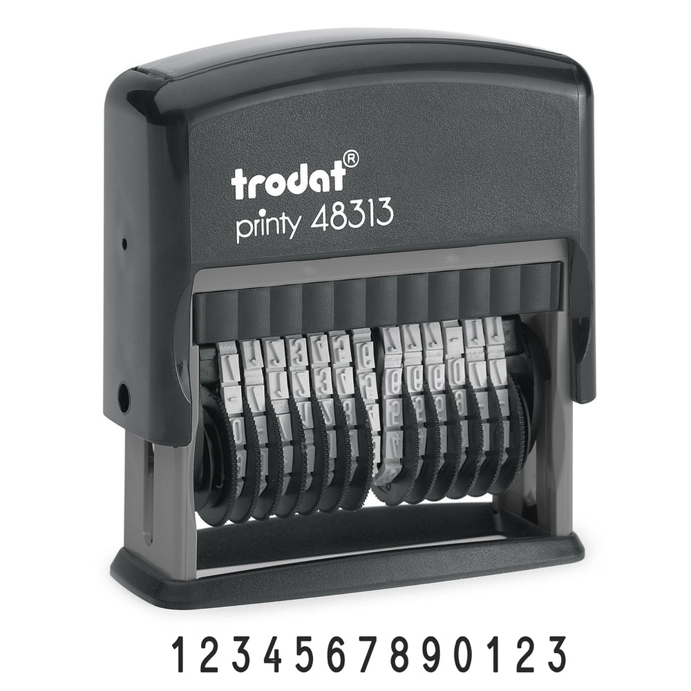 13 Numbers Across 4mm High - Self Inking Numberer Trodat 48313