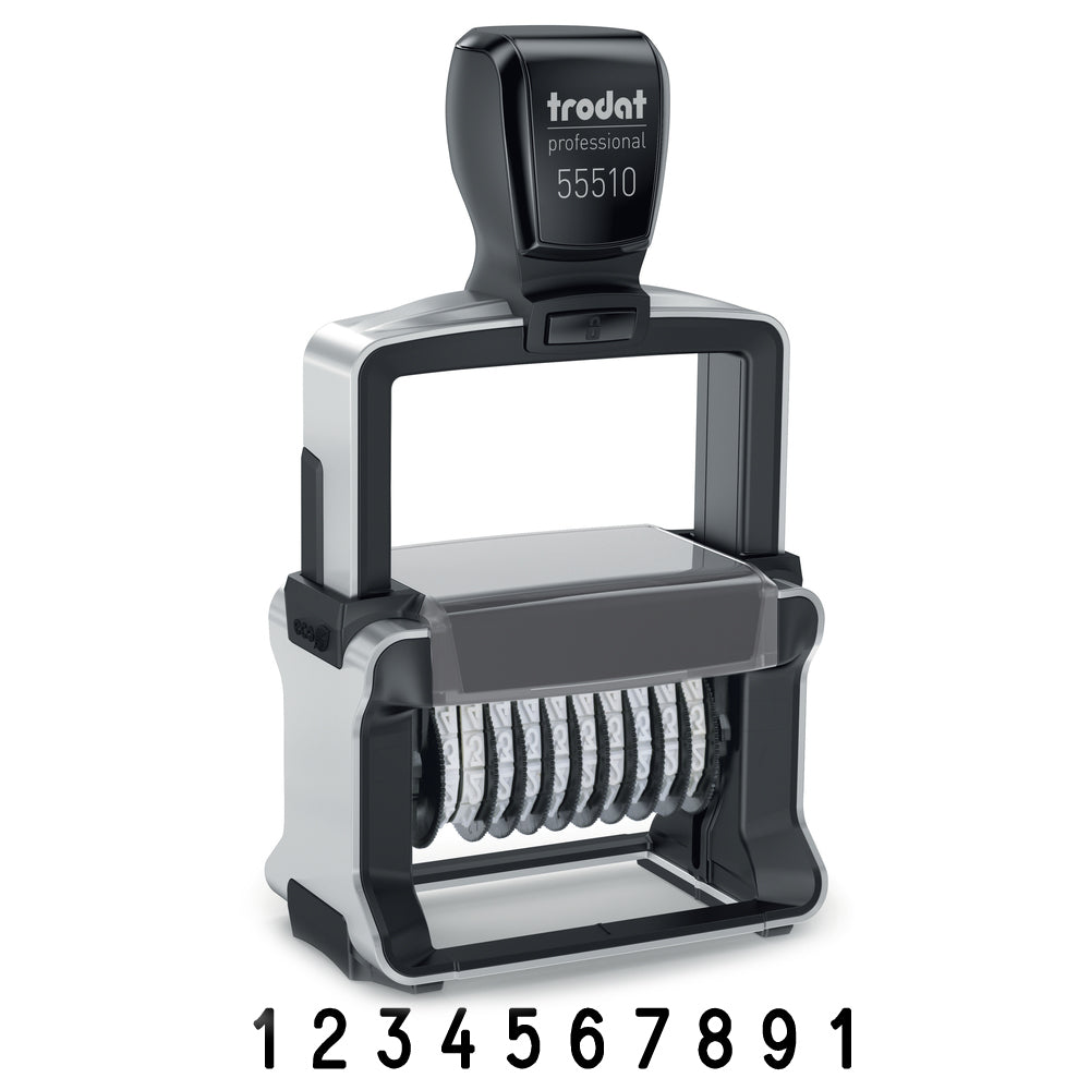 10 Numbers Across 5mm High - Self Inking Numberer Trodat 55510