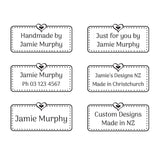 2092 B Ornate Frame - Personalised Rubber Stamp