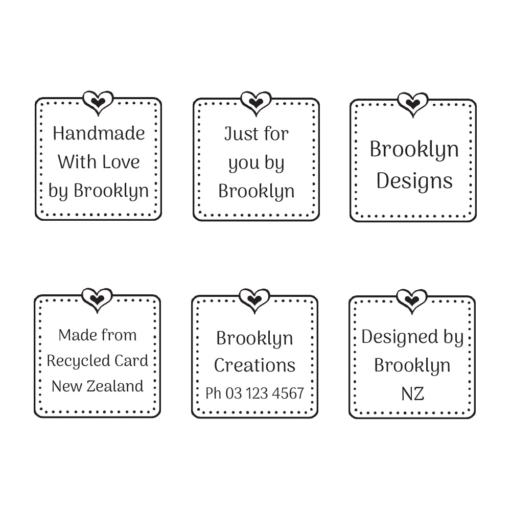 0411 C Curvy Frame - Personalised Rubber Stamp