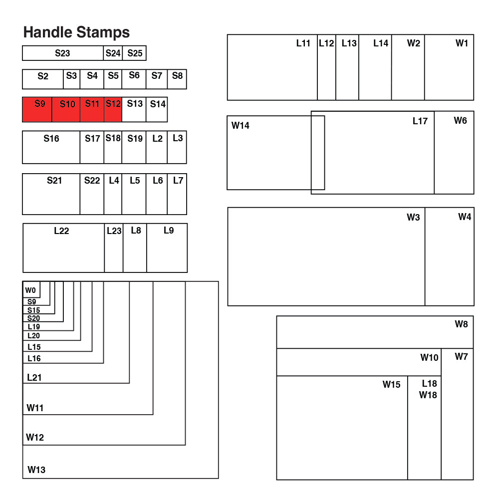 S12 Vue Stamp - Custom Handle Stamp 15 x 60mm