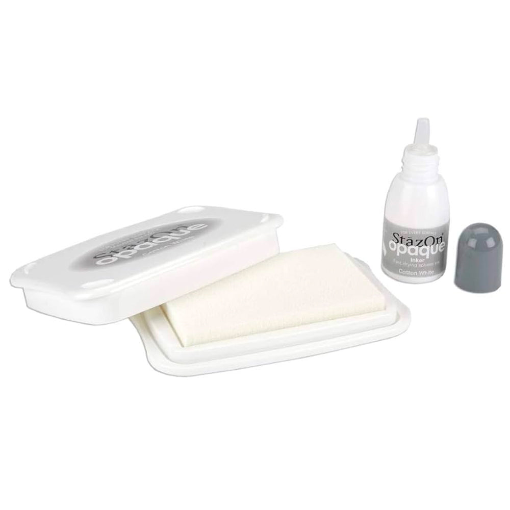 Cotton White StazOn Ink Pad Set - Tsukineko