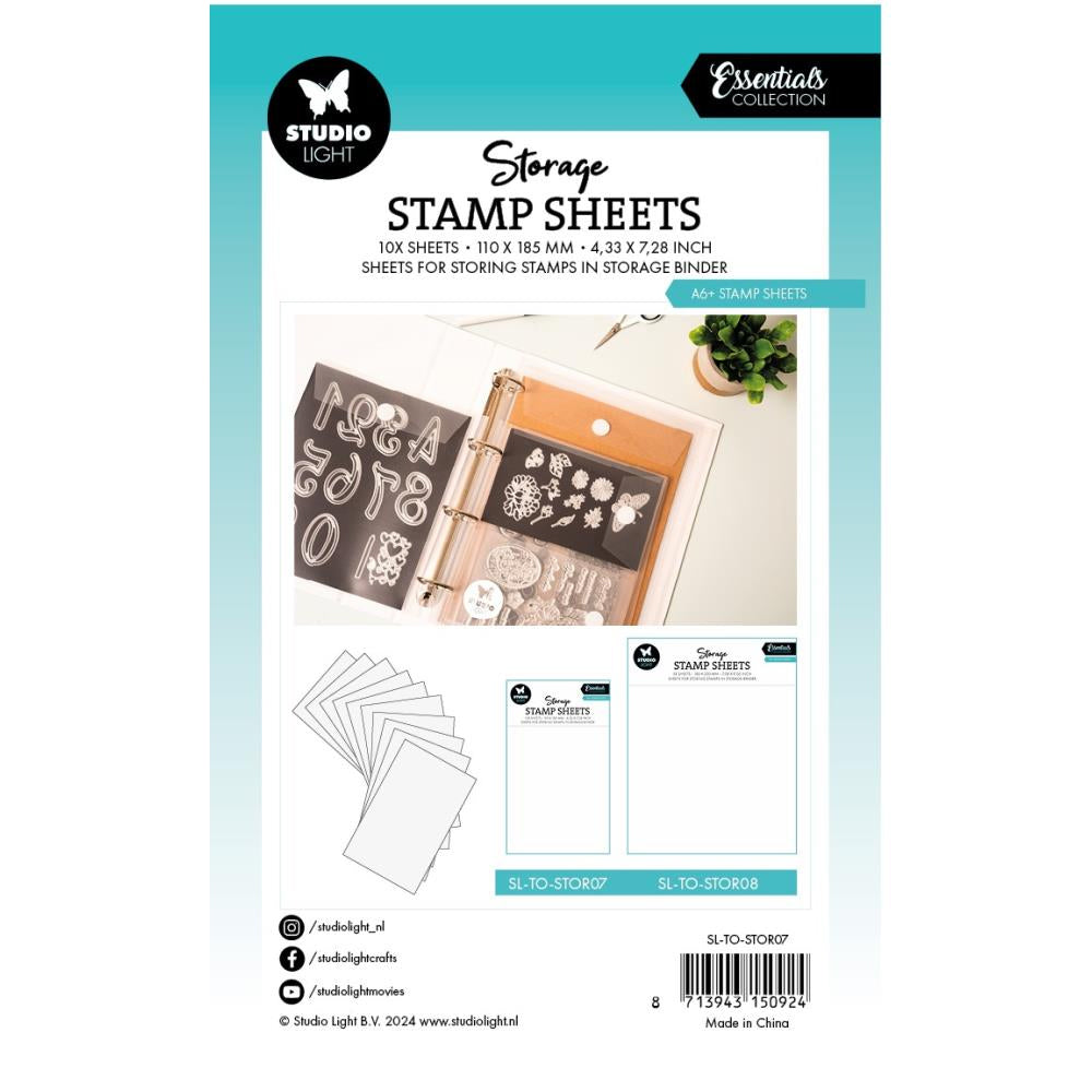 Studio Light Essentials Storage Stamp Sheets - A6 SL-TO-STOR07