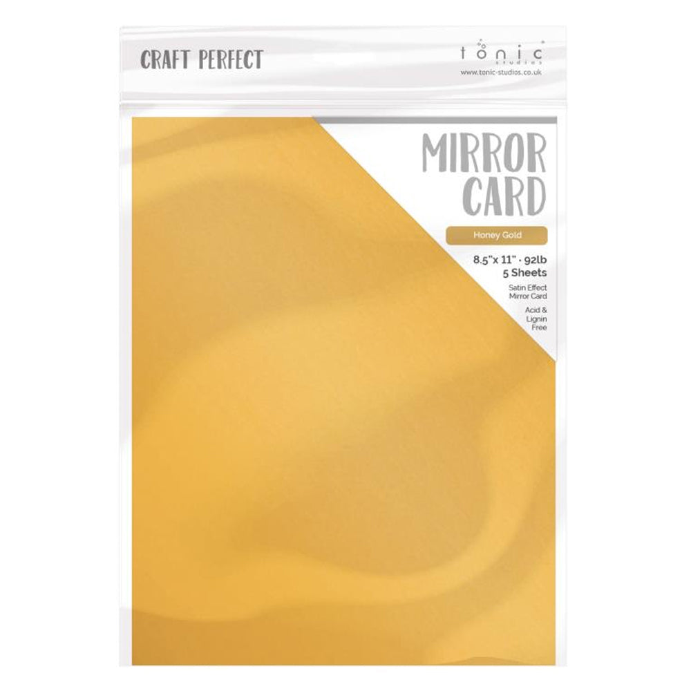 Satin Mirror Cardstock - Honey Gold - Tonic 9487E