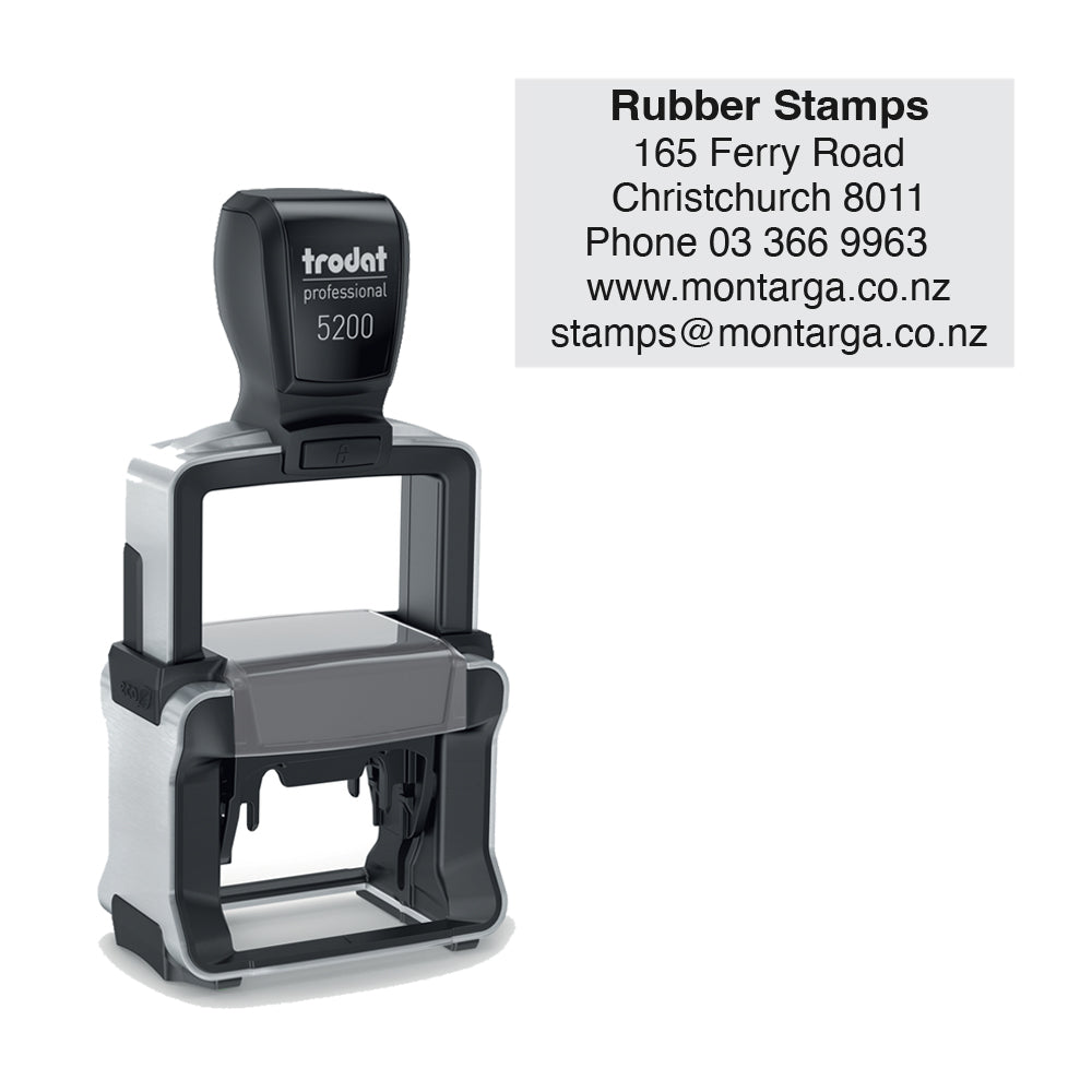 Trodat Professional 5200 - Custom Self Inking Stamp 24 x 41mm