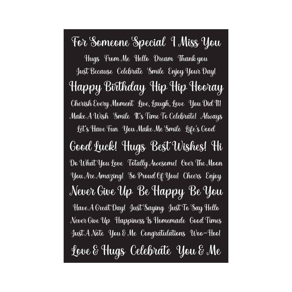 Creative Expressions Wordies Sentiment Sheets - All Occasions CEW024