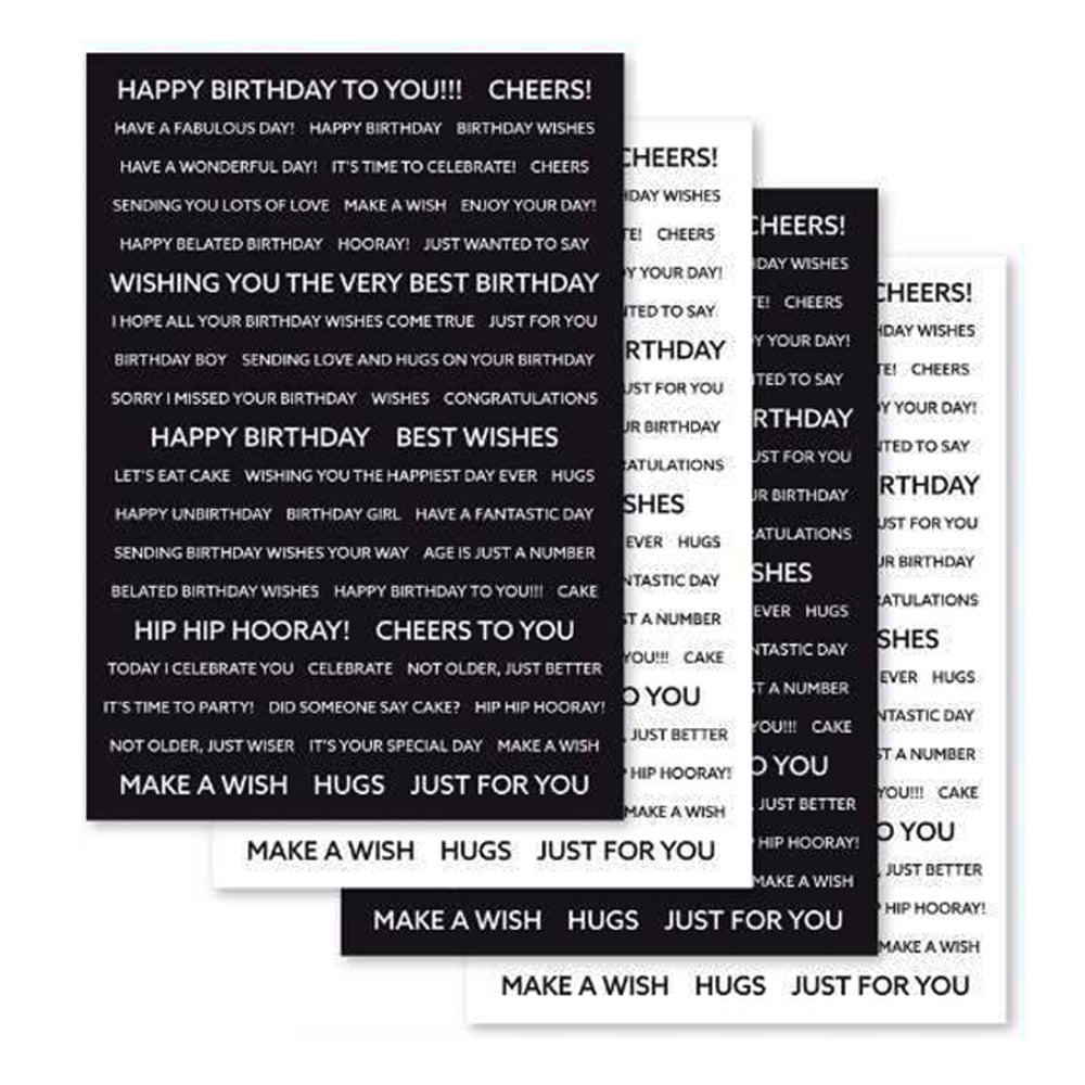 Creative Expressions Wordies Sentiment Sheets - Birthday CEW001