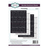 Creative Expressions Wordies Sentiment Sheets - Friendship CEW005