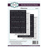 Creative Expressions Wordies Sentiment Sheets - Milestones CEW007