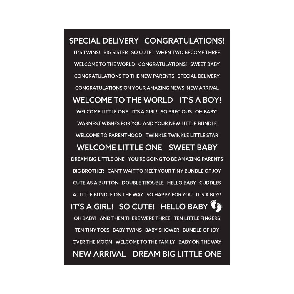 Creative Expressions Wordies Sentiment Sheets - Sweet Baby CEW020