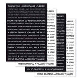 Wordies Thank You Sentiment Sheets - CEW004