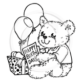0126 F - Birthday Bear Rubber Stamp