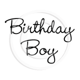 0185 D - Birthday Boy Rubber Stamp