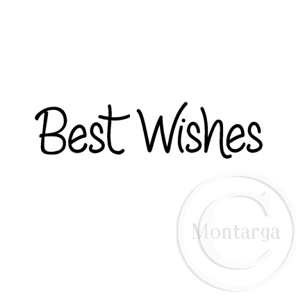 0212 B - Best Wishes Rubber Stamp