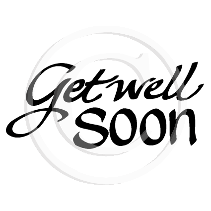 0221 B - Get Well Rubber Stamp