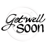 0221 B - Get Well Wording Rubber Stamp