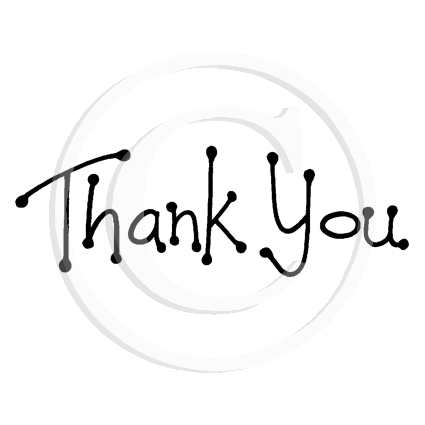 0255 B - Thank You Rubber Stamp