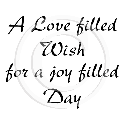 0273 D - A Love Filled Wish Rubber Stamp