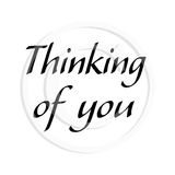 0307 A - Thinking of You Wording Rubber Stamp