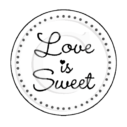 0312 D - Love is Sweet Rubber Stamp