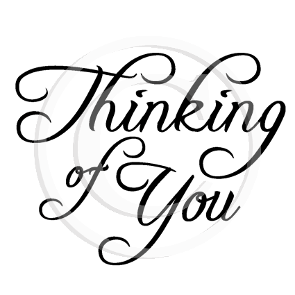 0315 D - Thinking of You Rubber Stamp