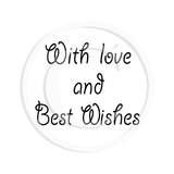 0316 A - With Love and Best Wishes Rubber Stamp