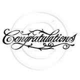 0333 BB - Congratulations Rubber Stamp