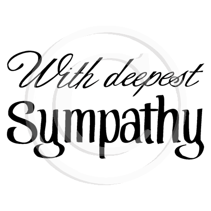 0339 E - Deepest Sympathy Rubber Stamp