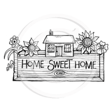 0397 FF - Home Sweet Home Rubber Stamp
