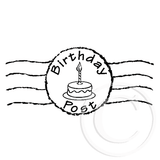 0399 B - Birthday Post Rubber Stamp