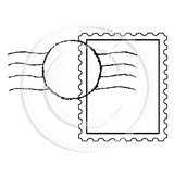 0400 E - Postage Stamp Rubber Stamp