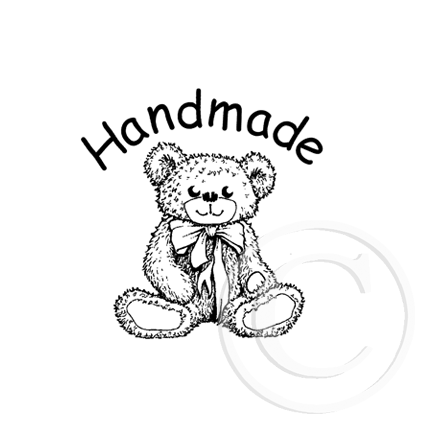 0434 A - Handmade - Teddy Rubber Stamp