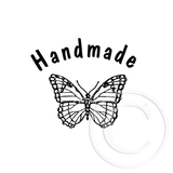 0458 A - Handmade - Butterfly Rubber Stamp