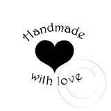 0460 A - Handmade With Love Rubber Stamp