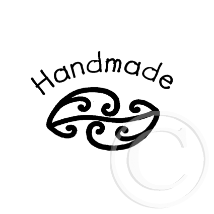 0464 A - Handmade - Koru Rubber Stamp