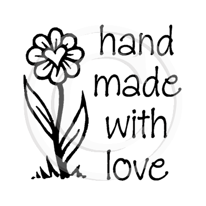 0475 C - Handmade With Love Rubber Stamp