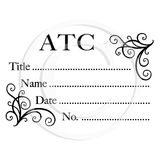 0495 E - ATC Label Rubber Stamp