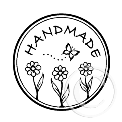 0497 C - Handmade - Flowers Rubber Stamp