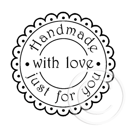 0500 C - Handmade With Love Rubber Stamp